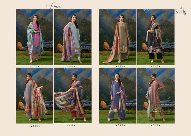 Saadgi Poorva Silk Printed Dress Material Catalog
